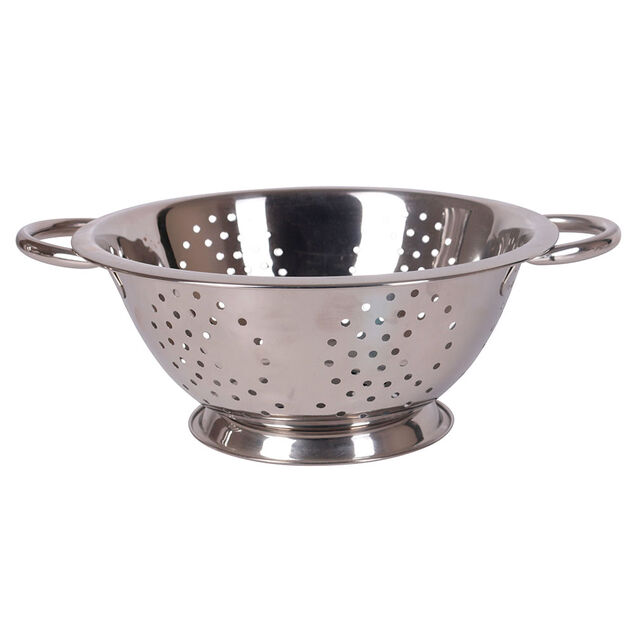 Passoire ronde inox avec poign&eacute;es