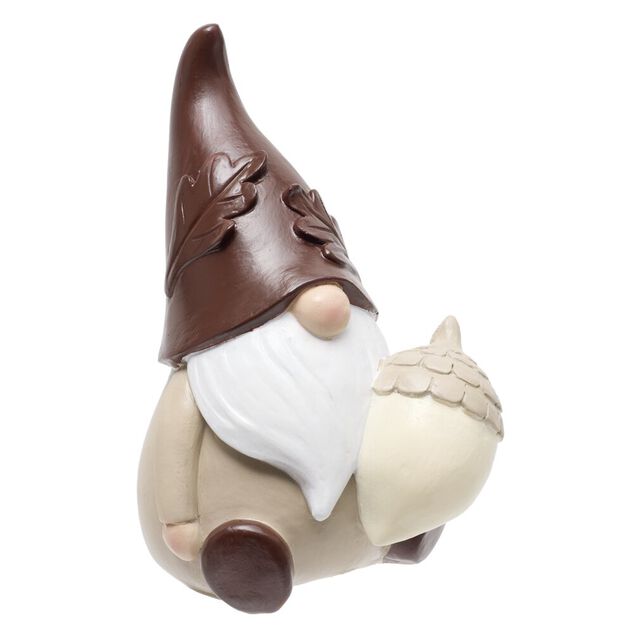 Gnome &agrave; poser th&egrave;me automne en r&eacute;sine 9,5x8,5xH75cm (3 mod&egrave;les)