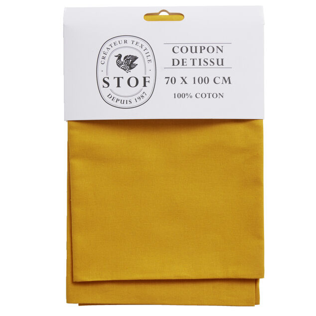 Coupon tissu coton 70x100cm orange