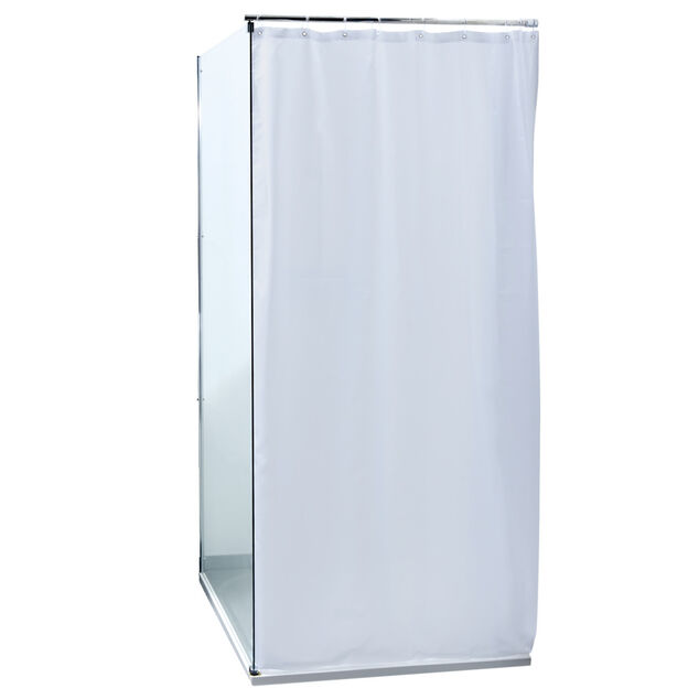 Rideau de douche uni bleu 180x200cm