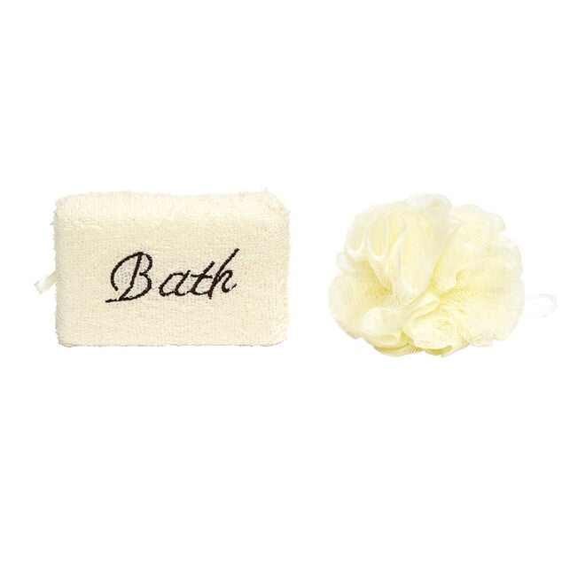 Kit de douche &eacute;ponge et fleur