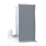Rideau de douche uni gris 180x200cm