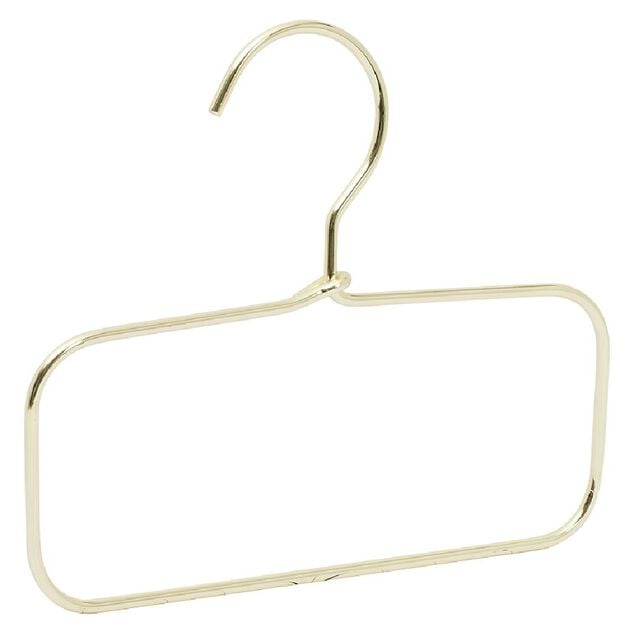 Cintre accessoire m&eacute;tal jaune dor&eacute; x3