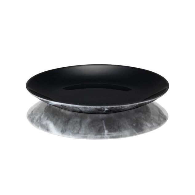 Assiette à dessert motif marbre gris Ø20.5cm