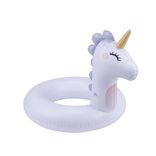Bou&eacute;e ronde t&ecirc;te de licorne plastique blanc &Oslash;60cm