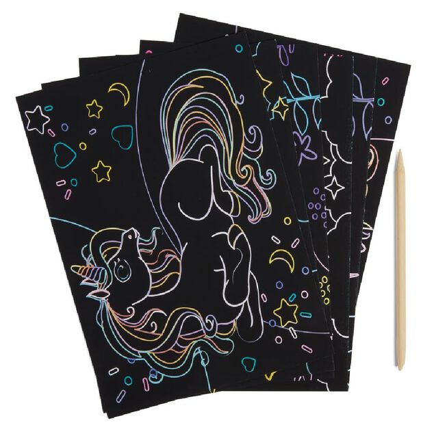 Livre scratch art enfant - 6 cartes &agrave; gratter