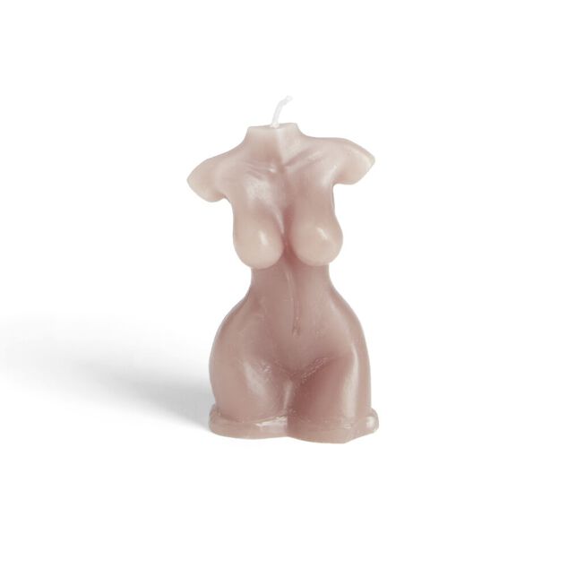 Bougie buste marron fonc&eacute; 5x3,5xH7,5cm