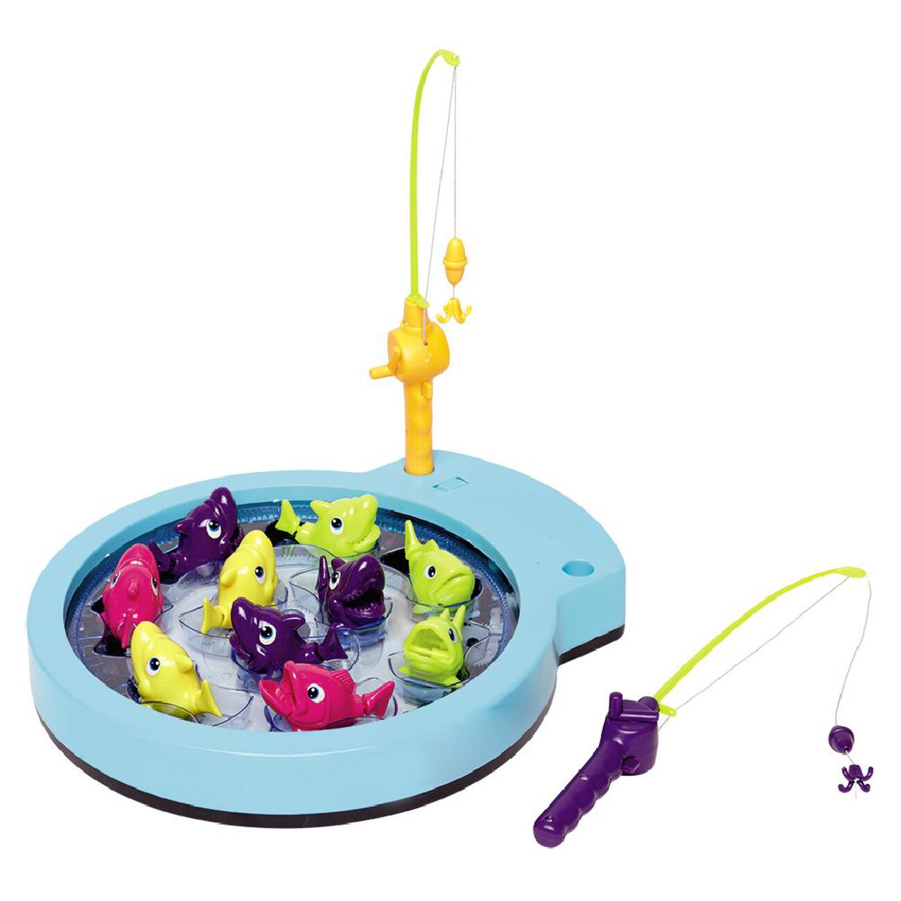 Canne à pêche poisson pour chat avec moulinet - Véritable canne à pêche