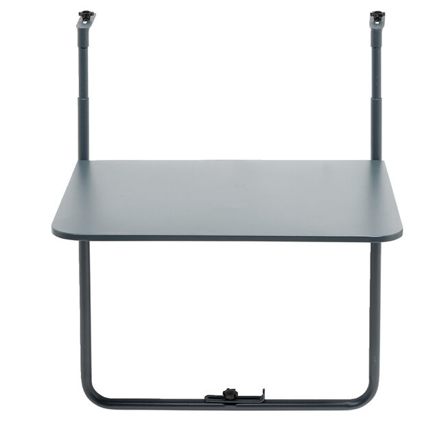 Table d'appoint pour balcon Oslow pliante acier gris 60x40xH68cm