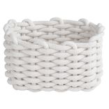 Panière en coton effet tricot 23x17xH.13 cm