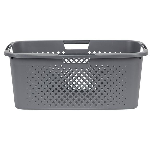 Pani&egrave;re &agrave; linge 40L en plastique gris