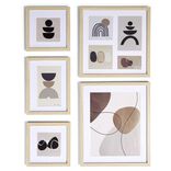 Pêle mêle de 5 cadres en bois et verre 42,8x57,8cm