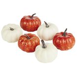 Citrouille d&eacute;corative plastique Halloween x6