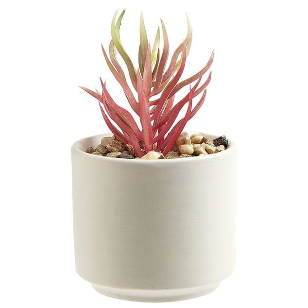 Plante artificielle avec pot c&eacute;ramique