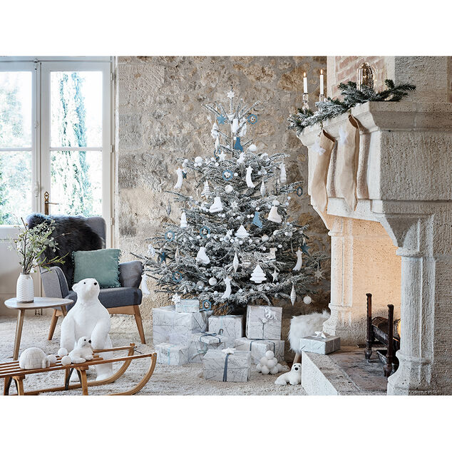 Guirlande 30 boules de neige blanc 1,8 m