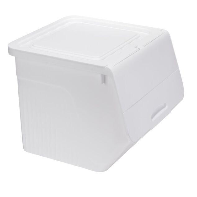Box de rangement 35L ouverture frontale plastique uni L38,5xP40xH31,5cm (2 mod&egrave;les)