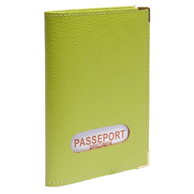 Porte passeport ext&eacute;rieur croute de cuir