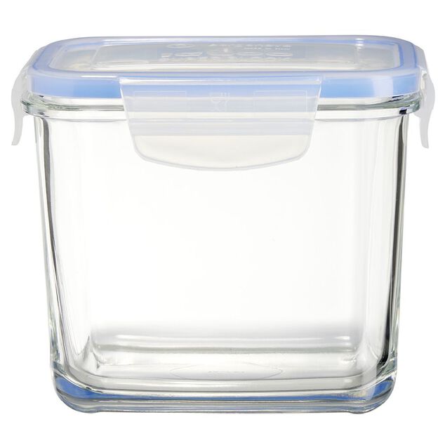 Bo&icirc;te de conservation en verre herm&eacute;tique L14xl11,9xH9,4 cm