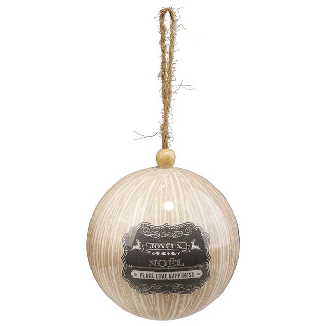 Boule de No&euml;l XL design for&ecirc;t &Oslash;12cm