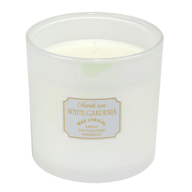 Bougie parfum&eacute;e XXL en verre irridescent &Oslash;15xH15cm (3 mod&egrave;les)