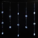 Guirlande rideau 13 flocons de neige 156LED blanc froid 1,2m
