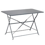 Table de jardin rectangulaire Boston pliante acier gris  110x70xH71cm