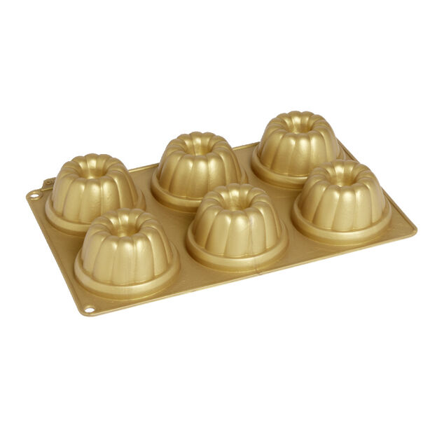 Moule à gâteau silicone doré kouglof 6 portions 19x27cm