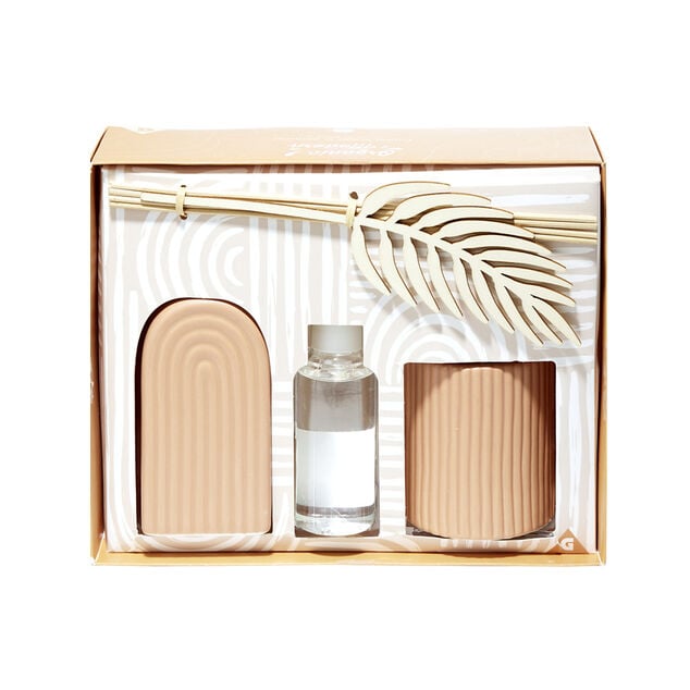 Bougie avec diffuseur en céramique 100ml - 3 modèles