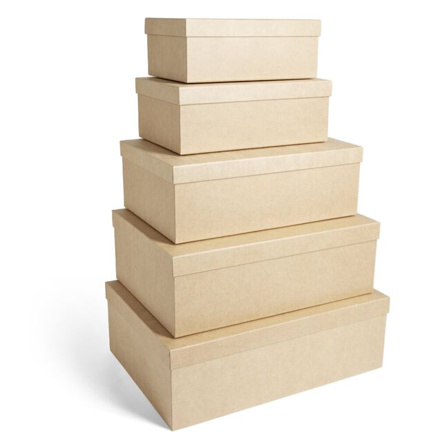 Boîte papier beige 48x33,5x16cm