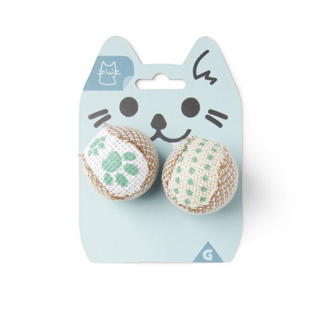 Jouet pour chat balle x2