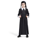 D&eacute;guisement enfant Mercredi Addams robe et col 7/10 ans