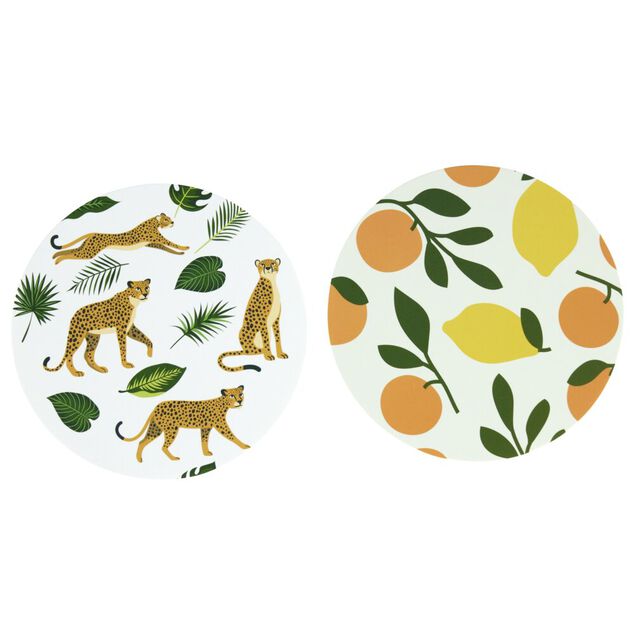 Dessous de verre x40 papier motif nature &Oslash;9cm