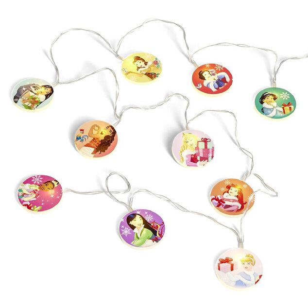 Guirlande lumineuse Noël Princesses Disney 10LED blanc froid 1,4m