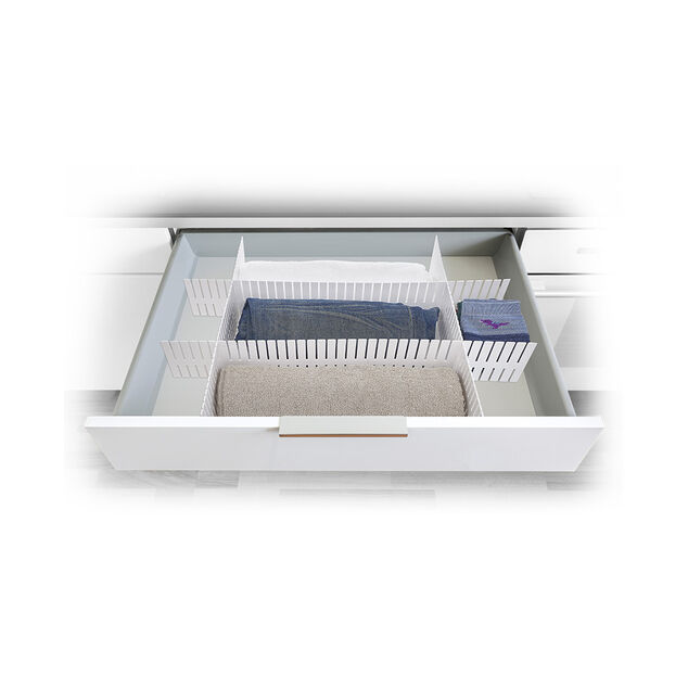 S&eacute;parateur de tiroir plastique blanc modulable