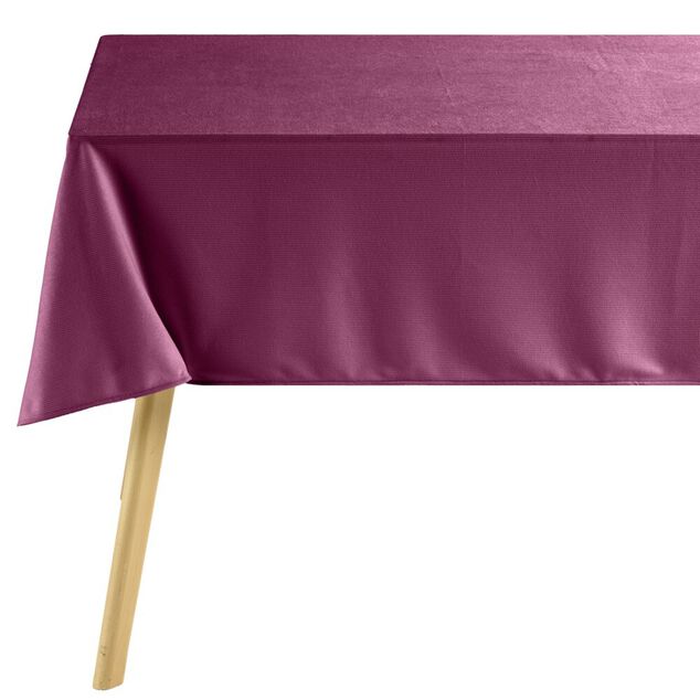 Nappe polyester c&ocirc;tel&eacute; L300X140 cm rouge