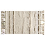 Tapis rectangulaire beige tuft&eacute; 50x80cm