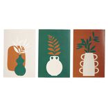 Lot de 3 affiches papier orange et vert 10x15cm