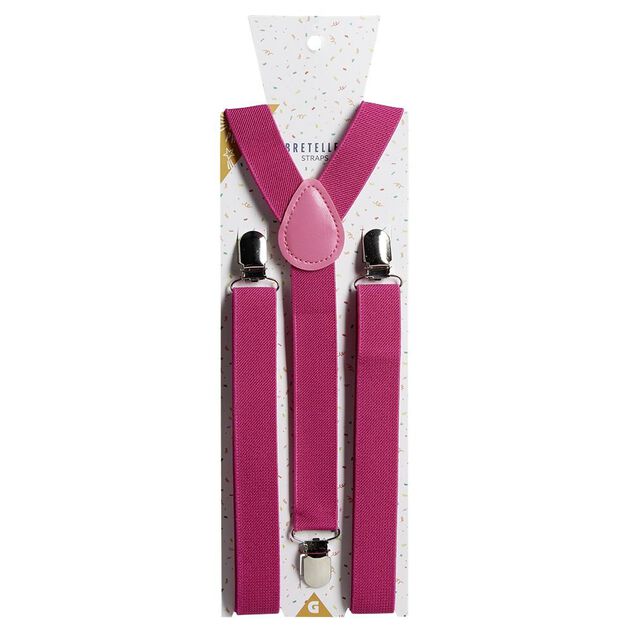 Bretelles fantaisies unies L100cm (4 mod&egrave;les)