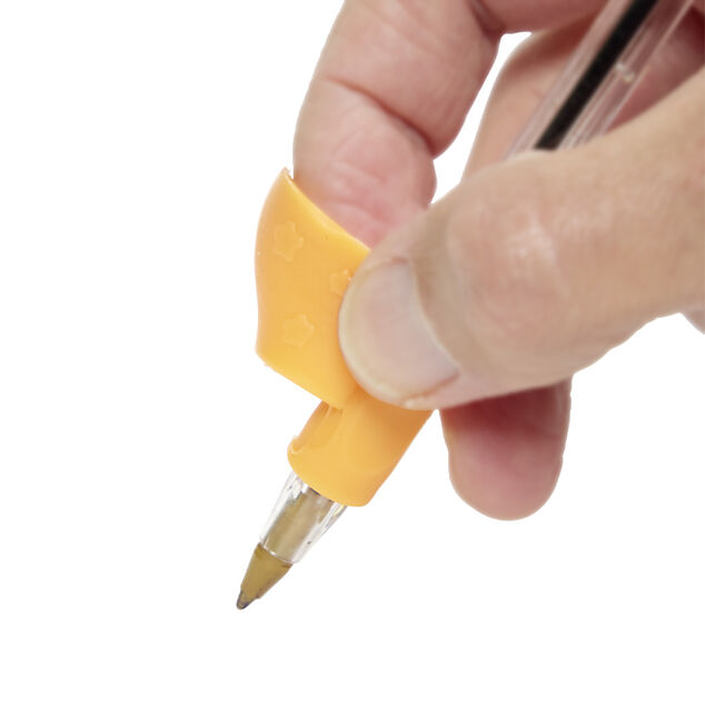 Adaptateur de crayon ou stylo pour bon positionnement doigt 2 pi&egrave;ces