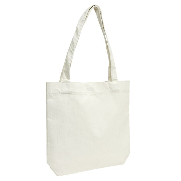 Tote bag velours c&ocirc;tel&eacute; 34x8xH32cm (3 mod&egrave;les)