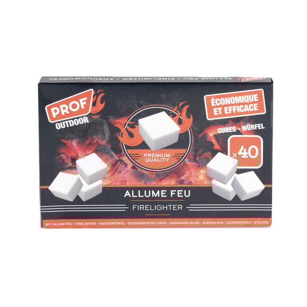 Allume feu cube marron
