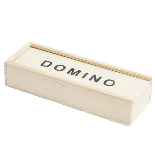 Domino dans boîte en bois 28 pièces