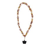 Bijou chaîne de téléphone maille en plastique multicolore L120cm