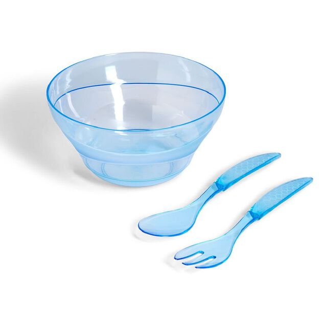 Saladier plastique Ø25cm avec couverts à salade - 3 modèles