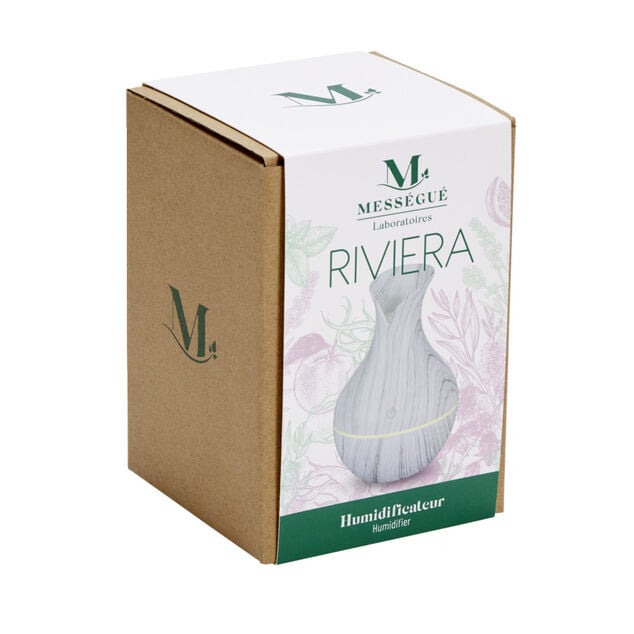Humidificateur d'air LED forme vase Riviera Mess&eacute;gu&eacute; H14cm