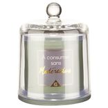 Bougie cloche message senteur Vanille noir