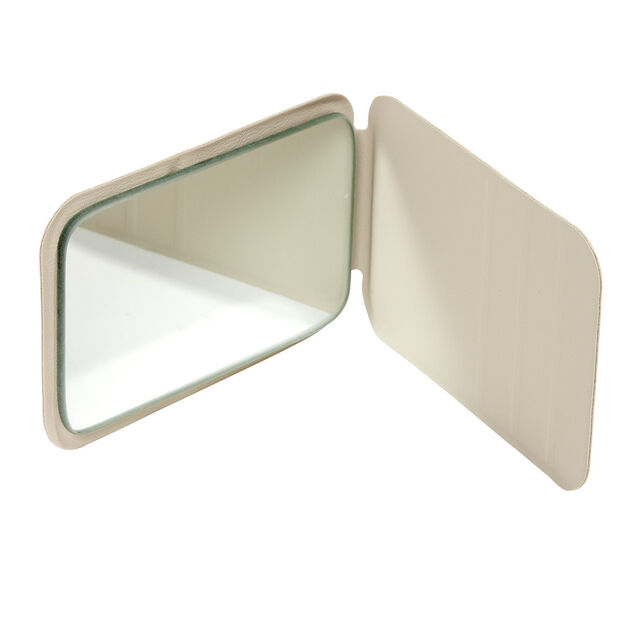 Miroir de poche avec support rose 7x11cm