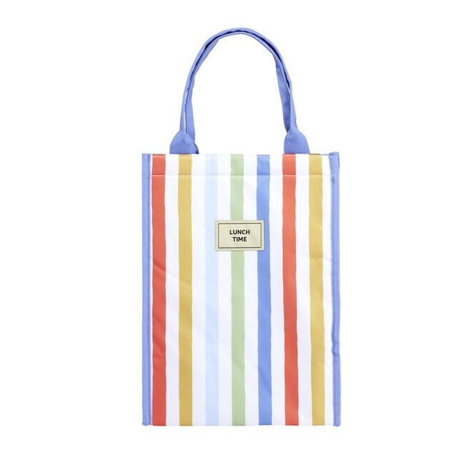 Sac isotherme 13L bayad&egrave;re rayures multicolores 24x15xH33cm