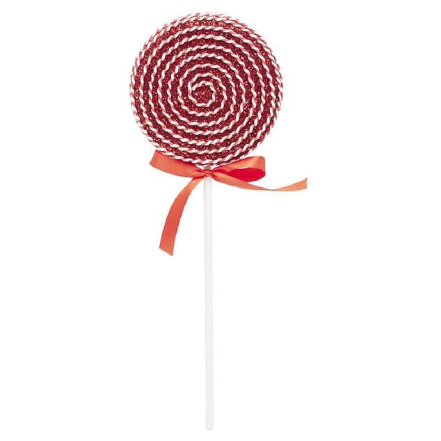 Sucette de No&euml;l &agrave; planter rouge &Oslash;14xH40cm