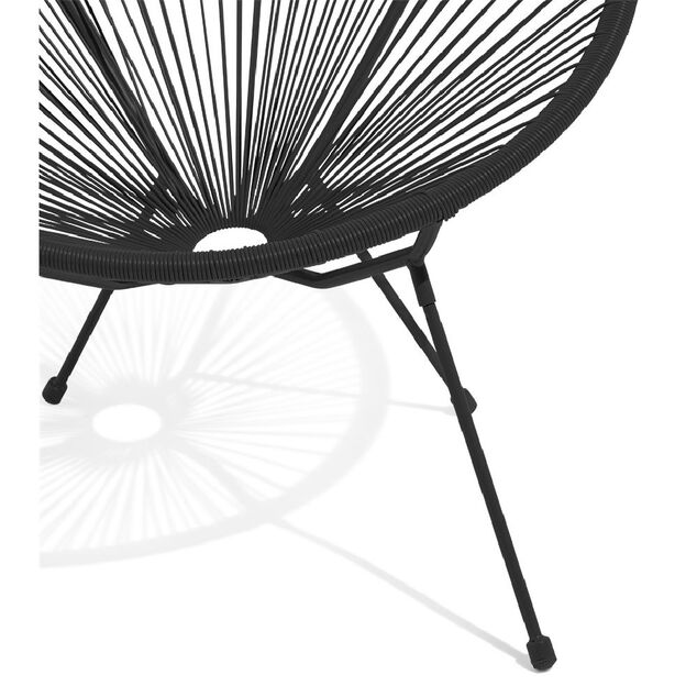 Fauteuil de jardin Urban filaire noir 85xH83x72cm
